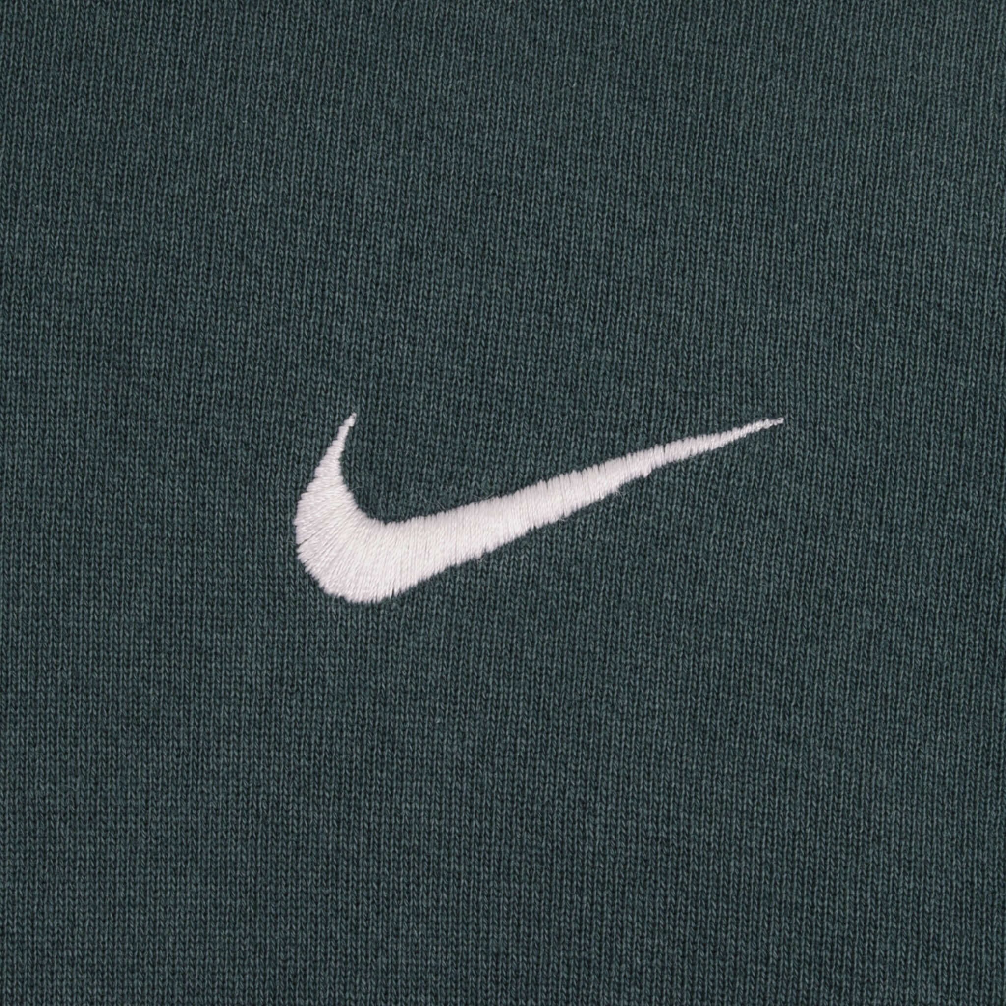 Vintage Nike Classic Swoosh Pine Green Hoodie Sweatshirt 1990S Size Large Made In USA
