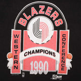 Vintage NBA Portland Trail Blazers 1990 Tee Shirt Size Medium Made In USA With Single Stitch Sleeves