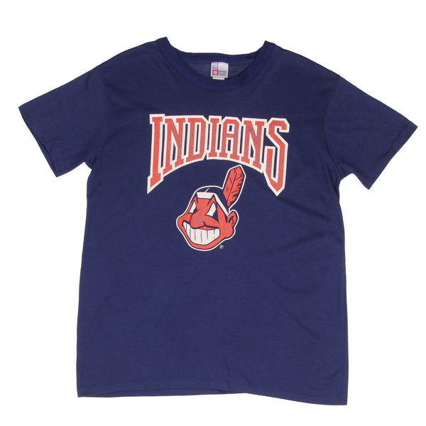 Vintage Mlb Cleveland Indians Champions 1980S Tee Shirt Size Large Made In USA Made In USA With Single Stitch