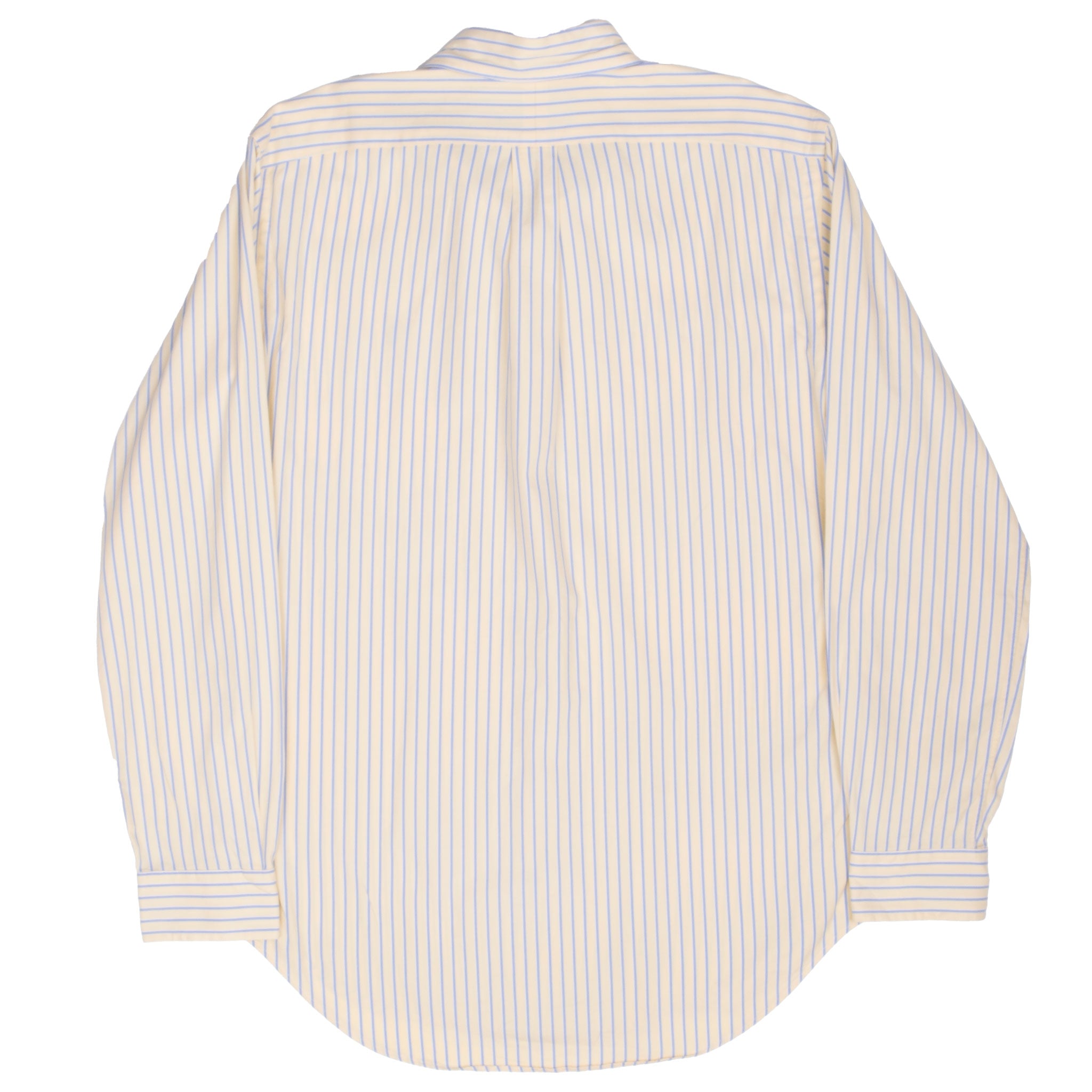 Vintage Polo Ralph Lauren Yellow Blue Striped Shirt 1990S Size 15 X 32/33