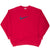 Vintage Nike Big Swoosh Red Sweatshirt 1990S Size 2XL Made In Usa
