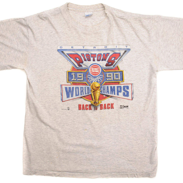 CAMISETA VINTAGE NBA DETROIT PISTONS 1990 TALLA GRANDE FABRICADA EN EE. UU.