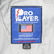 Pro Player interior garment label with American flag graphic and M/M size tag