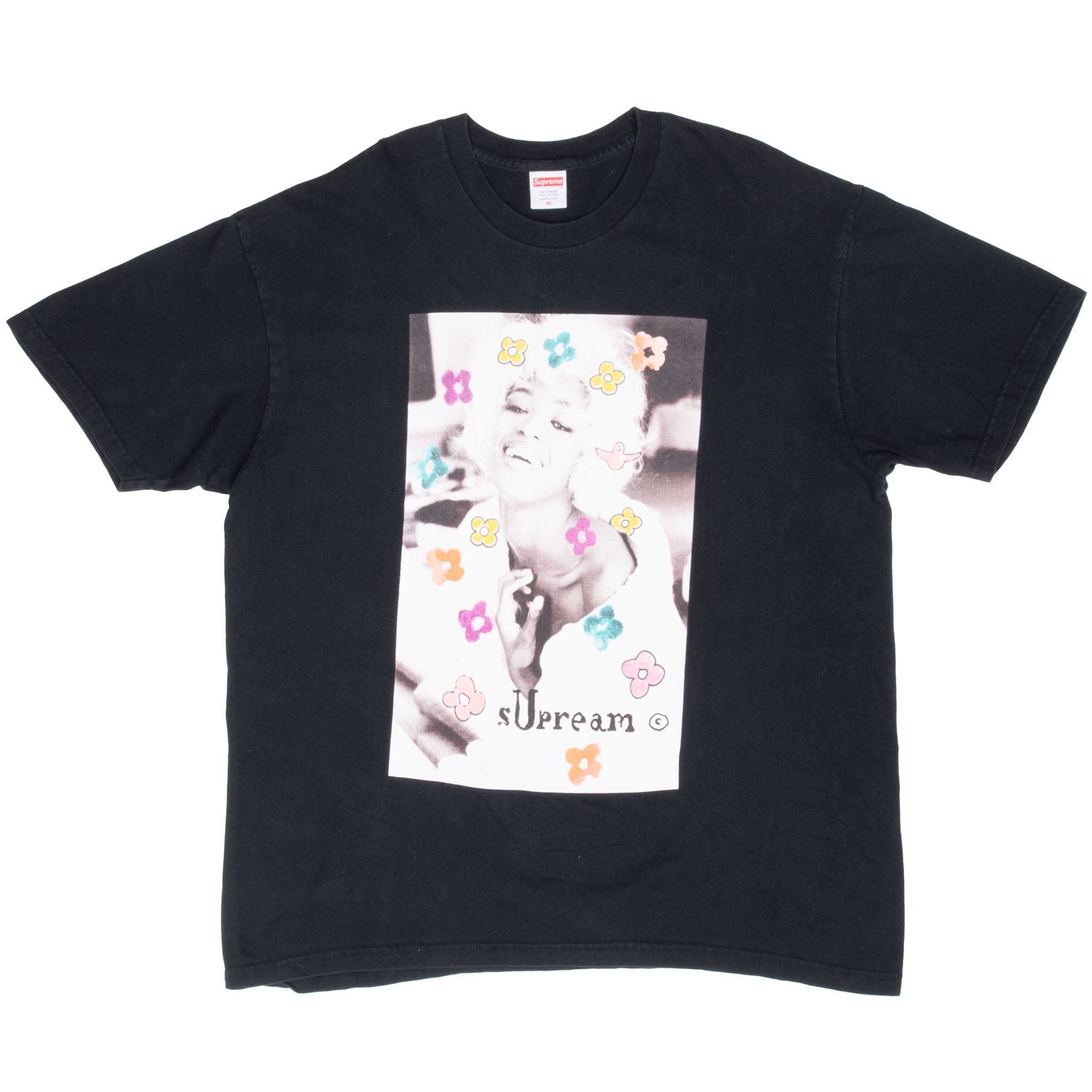 SUPREME NAOMI CAMPBELL PHOTO BLACK TEE SHIRT SS20 XL