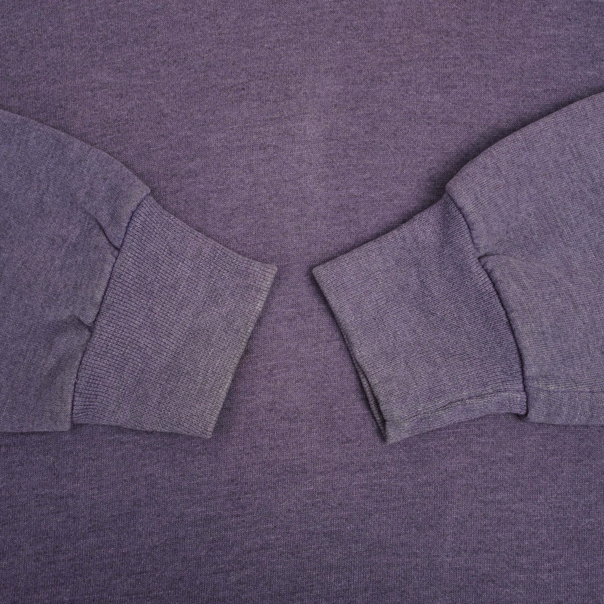 Vintage Russell Athletic Blank Purple Crewneck Sweatshirt 1990S Large Made In Usa