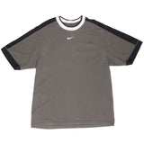 Vintage Nike Center Swoosh Grey Brown Tee Shirt 1990S Size Medium