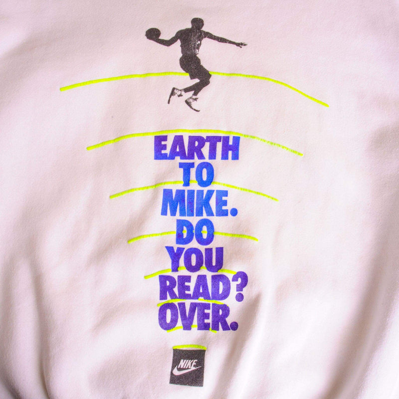 Vintage White Nike Michael Jordan Sweatshirt Early 90s Size Large Made In USA.