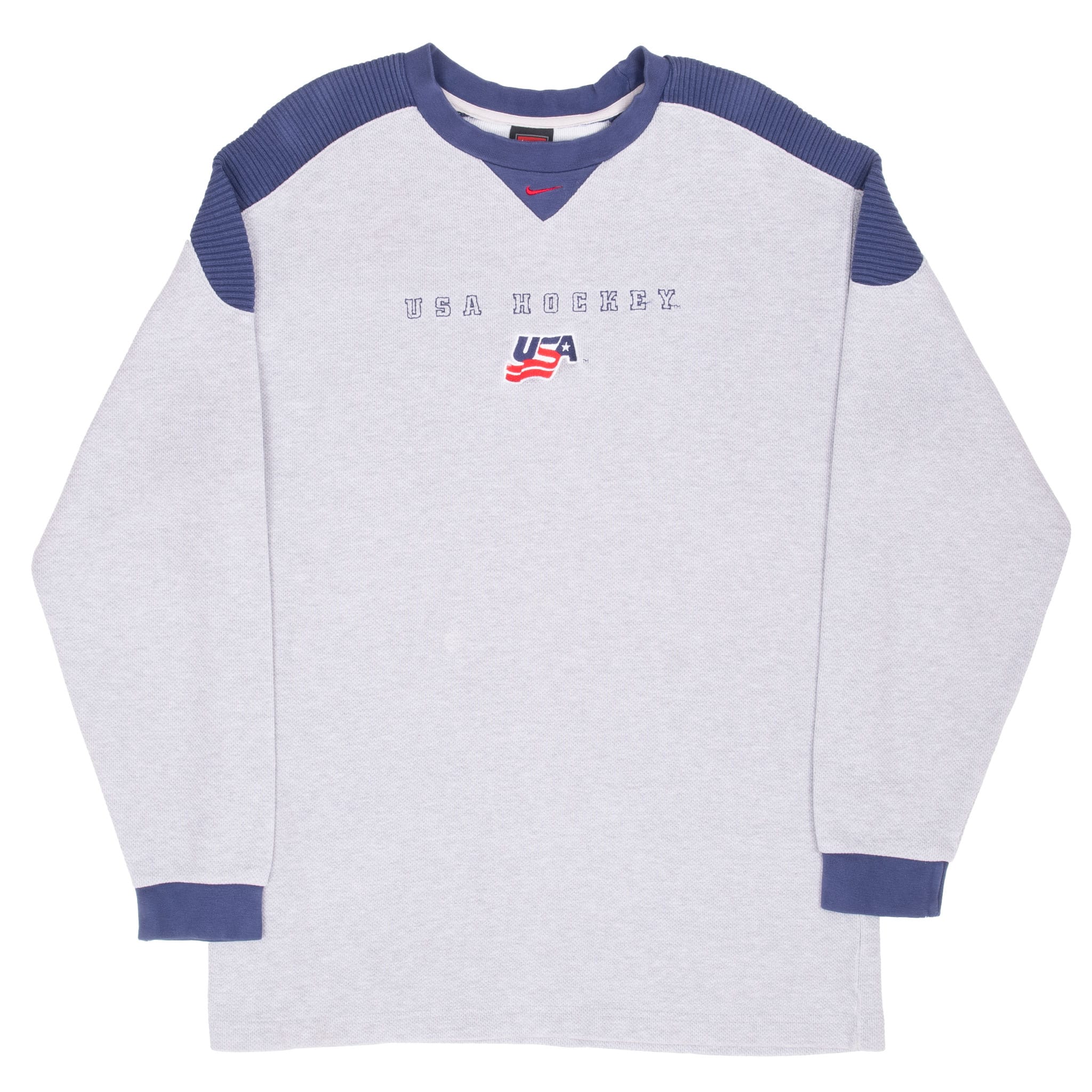 Vintage Nike Hockey Team Usa Long Sleeve Tee Shirt 1990S Size Medium