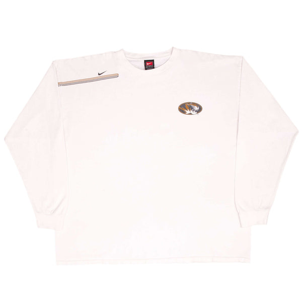 Vintage Nike Ncaa Missouri Tigers Basketball Long Sleeve Tee Shirt 2000S 2XL