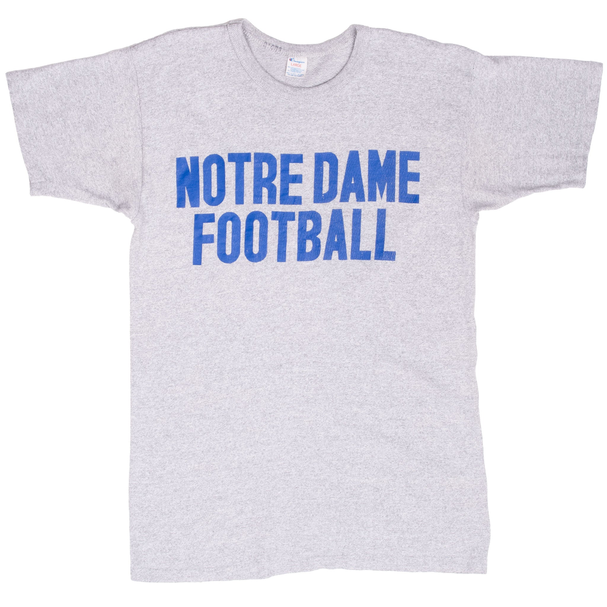 Vintage Champion Notre Dame University 1980s Tee Shirt Size Medium Made In USA With Single Stitch Sleeves