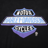 Vintage Harley Davidson Flames Long Sleeves Tee Shirt Size XL Made In USA With Single Stitch Hem