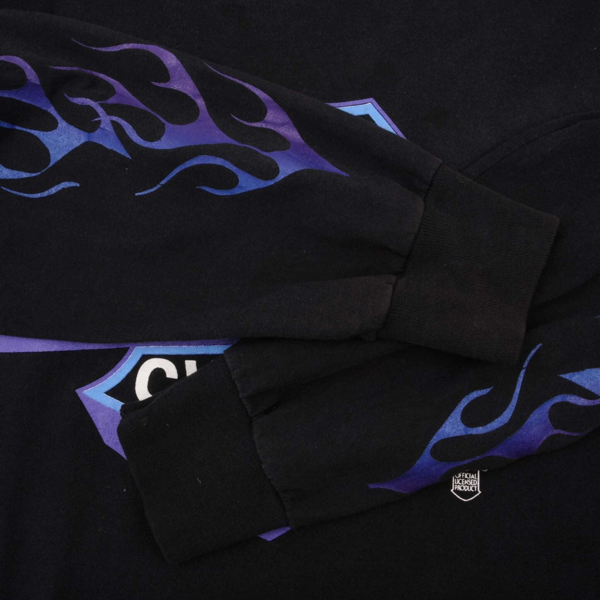 Vintage Harley Davidson Flames Long Sleeves Tee Shirt Size XL Made In USA With Single Stitch Hem