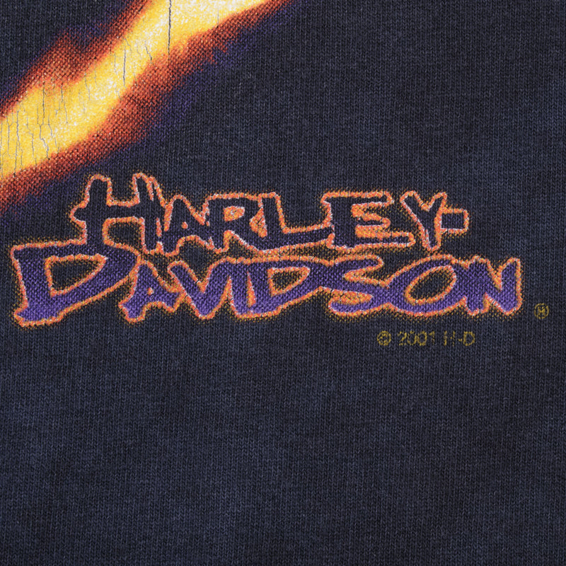 Vintage Harley Davidson Tie Dye Long Sleeves Tee Shirt Size XL Made In USA 
