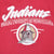Close-up of Indiana University of Pennsylvania chest print with campus tower graphic