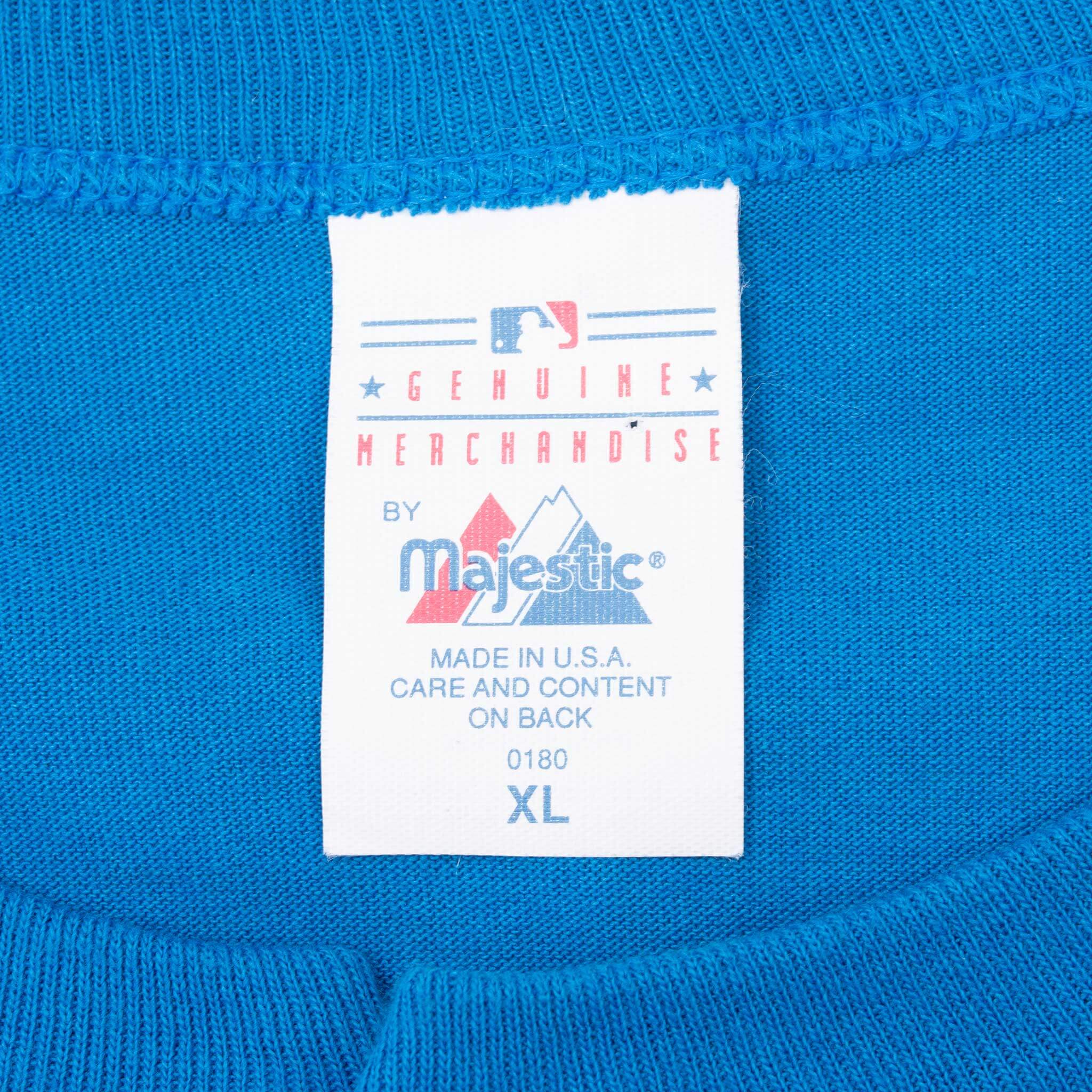 Vintage Mlb Tampa Bay Rays Henley Tee Shirt 1990S Size XL Made In Usa