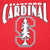 Close-up of Stanford Cardinal front print with block S and tree logo