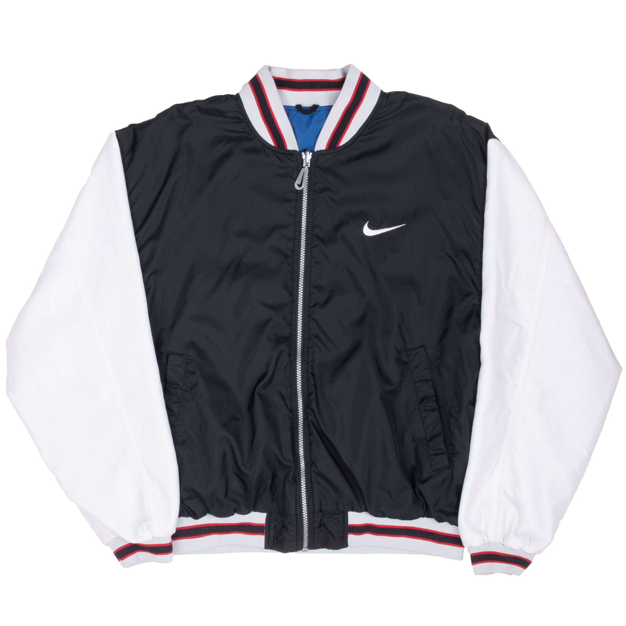 Vintage Nike Swoosh Reversible Bomber Jacket 1990S Size Medium