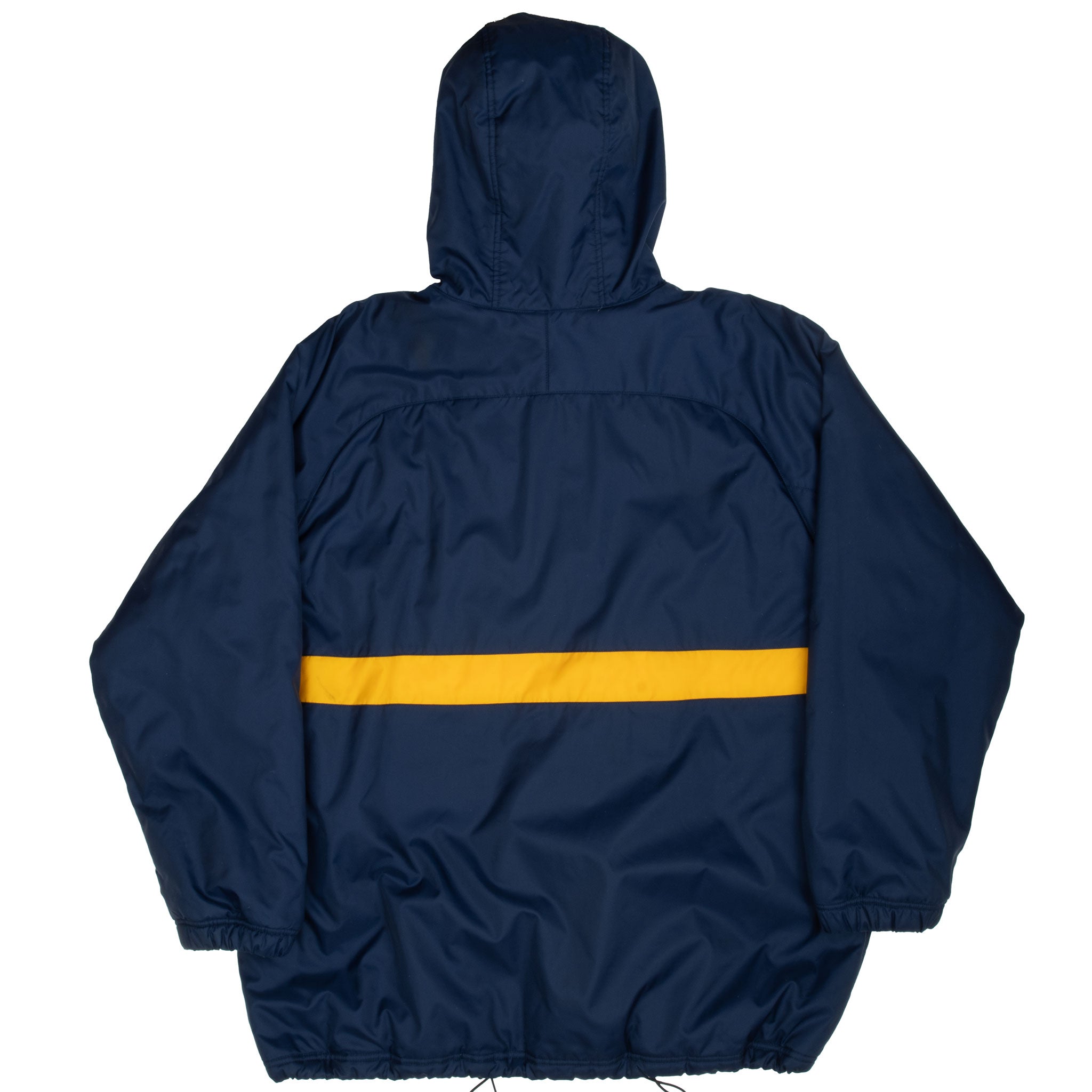 Vintage Nike Swoosh Yellow Blue Hooded Reversible Windbreaker Jacket 2000S Size XL