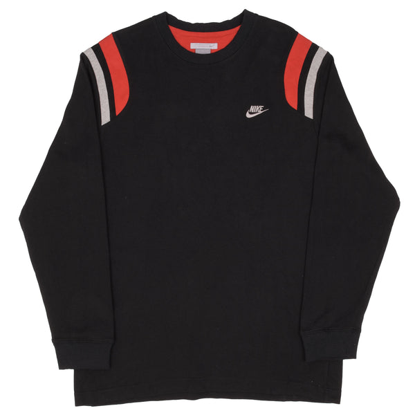 Vintage Nike Classic Swoosh Black Sweater Sweatshirt 2000S Size Large