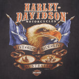 Vintage Harley Davidson Australia 1996 Size Large With Single Stitch Sleeves