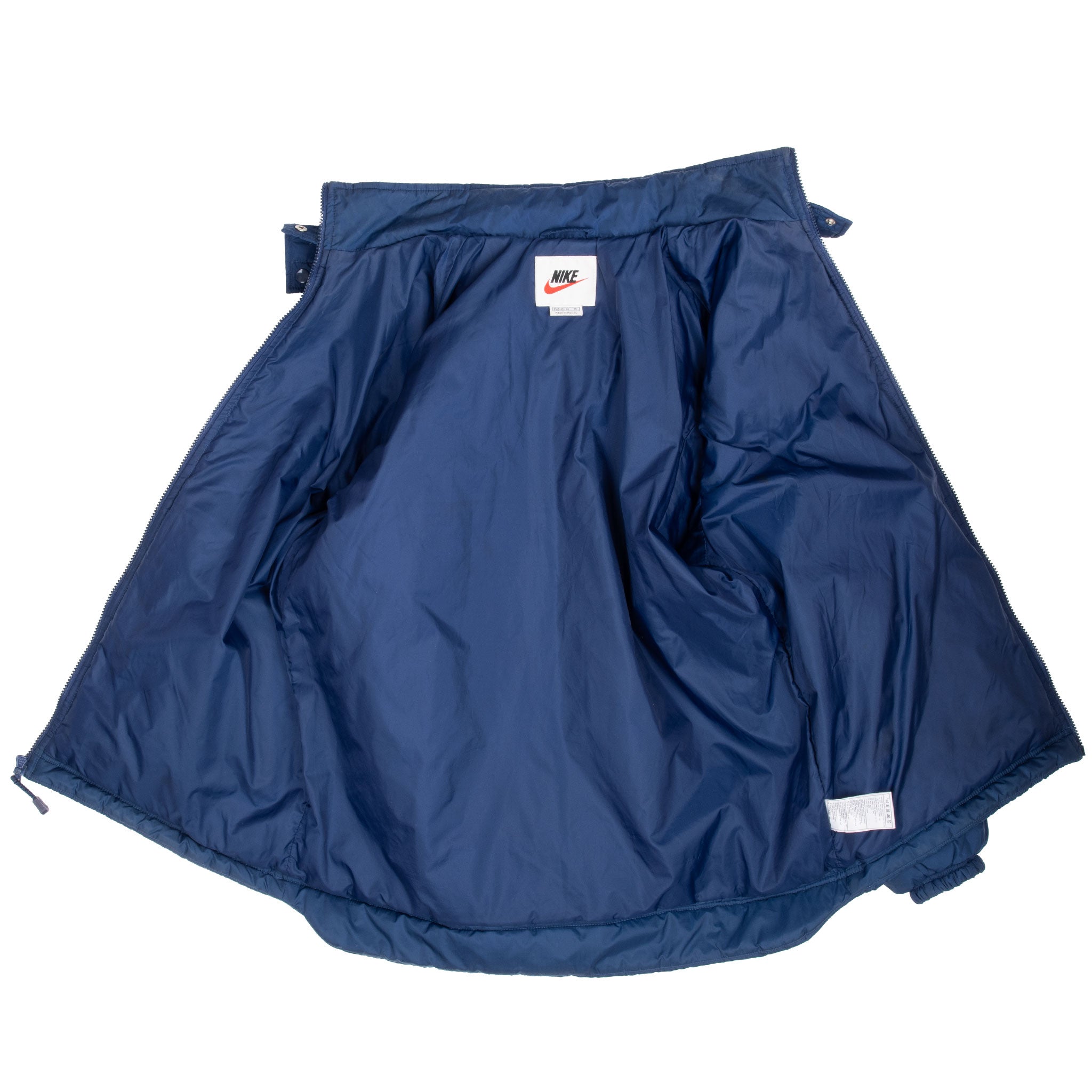 Vintage Nike Classic Swoosh Blue Woman Puffer Jacket 1990S Size Medium