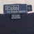 Vintage Ralph Lauren Blue & Grey Striped Rugby Polo Shirt 1990S Size Large