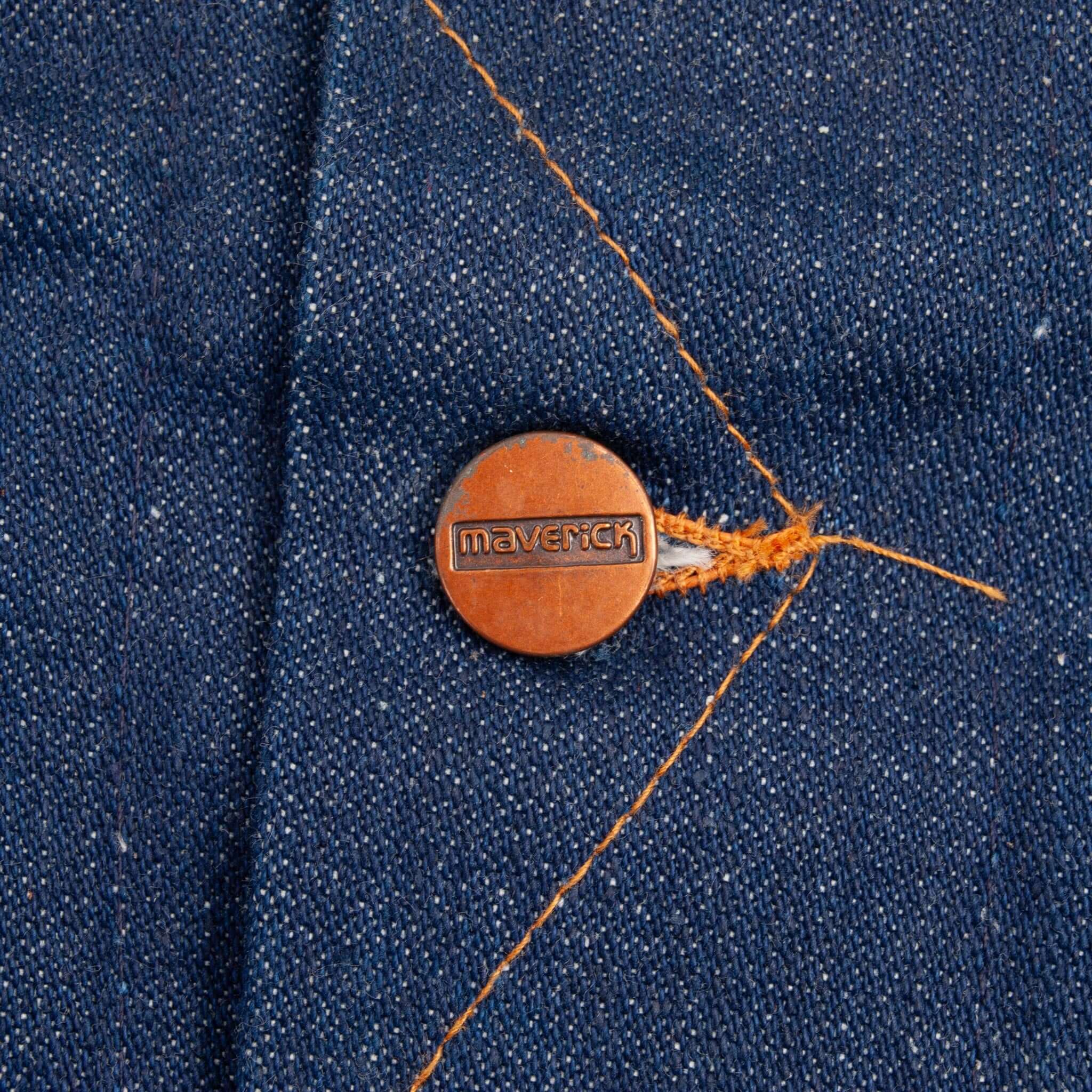 Vintage Maverick Blue Bell Denim Jacket 3J03Mj 1970S Size 34 Made In Usa Deadstock