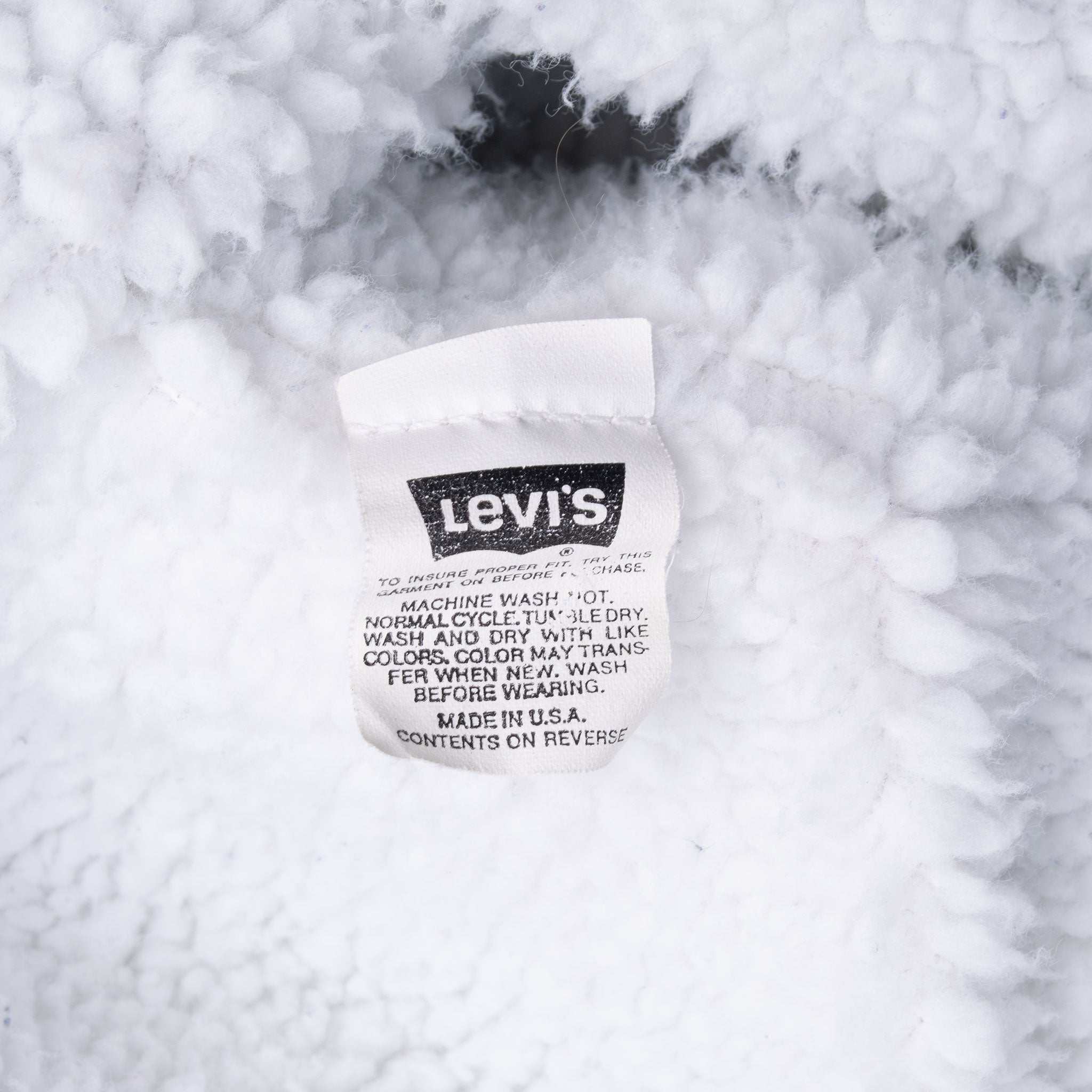 Vintage Levis Sherpa Trucker Blue Light Wash Denim Jacket 1980S Size Large Made In Usa