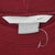 Close-up of Nike neck label and Swoosh detail inside burgundy sweatshirt collar
