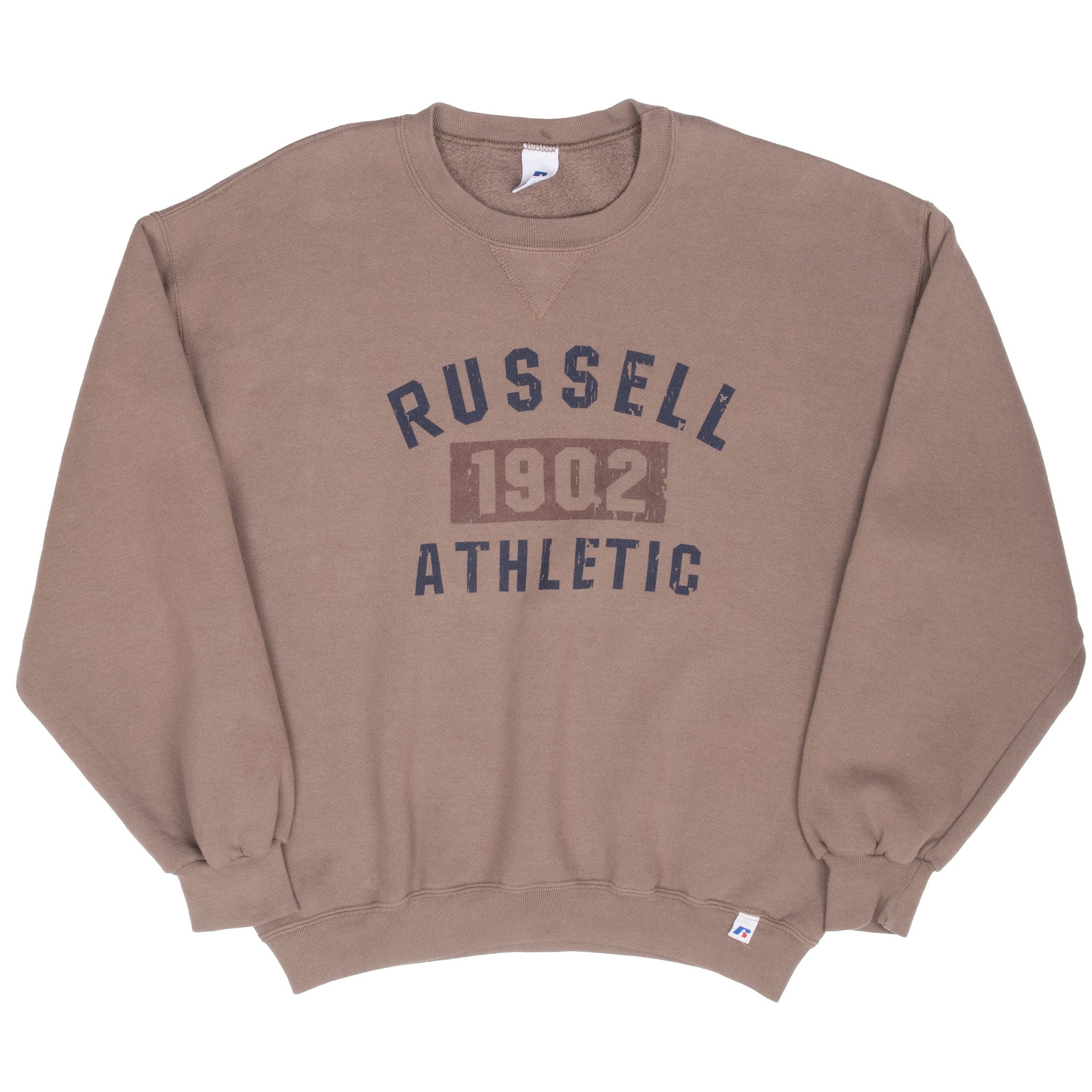 Vintage Russell Athletic Brown Sweatshirt 1990S Size Large