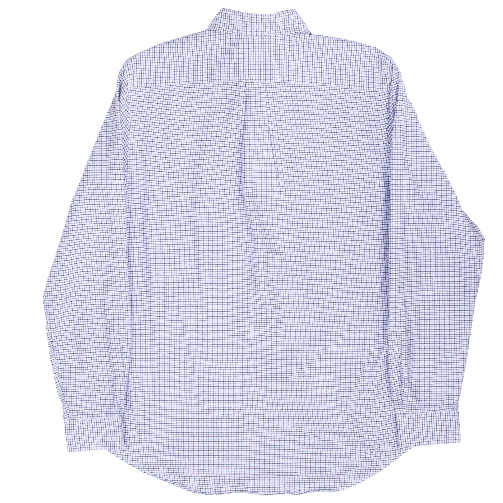 Vintage Ralph Lauren Blue White Plaid Checker Shirt Size Medium
