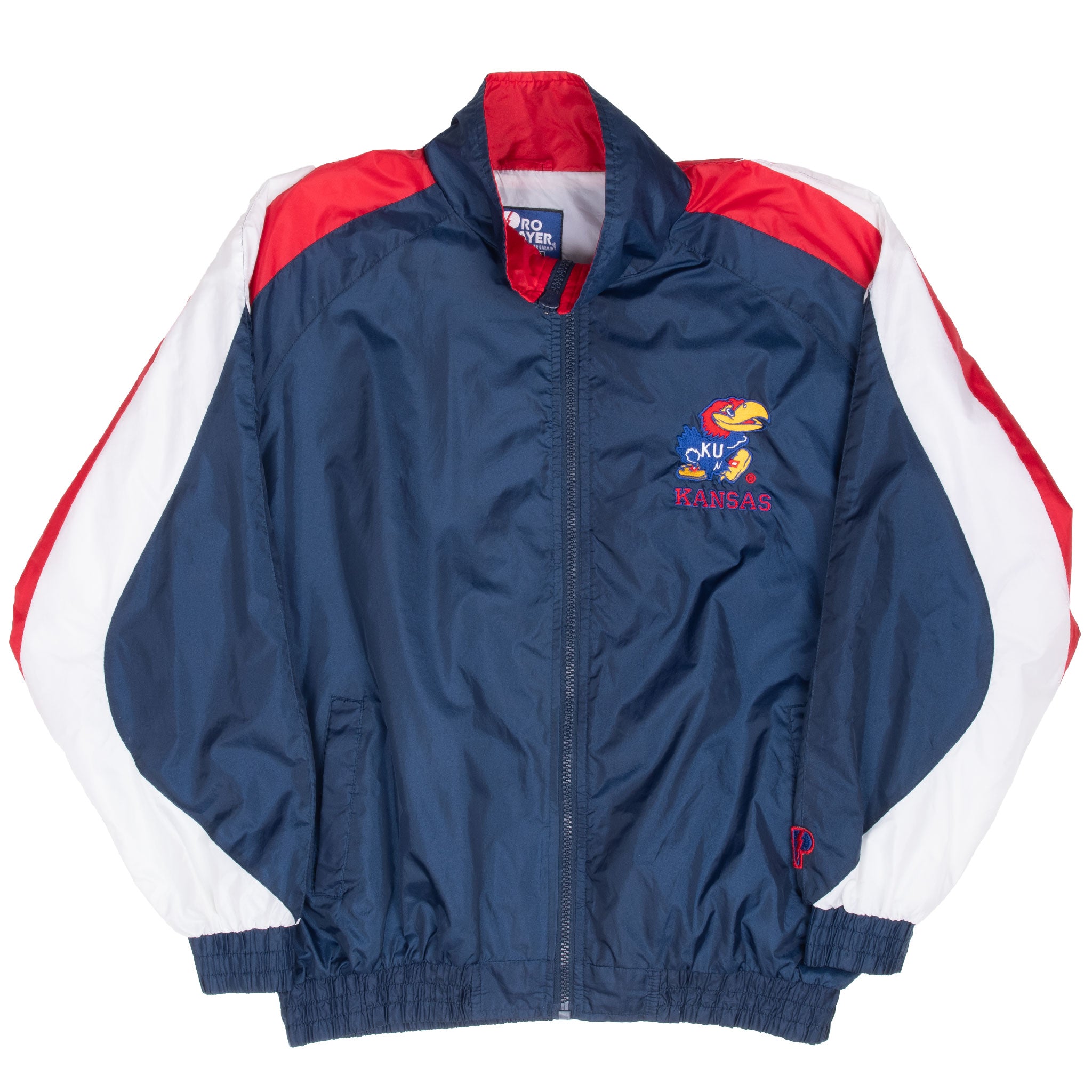 Vintage Ncaa Kansas University Pullover Windbreaker Jacket 1990S Size Large
