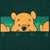 Close-up of Winnie the Pooh peeking graphic and spaced POOH lettering