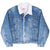 Vintage Levis Sherpa Trucker Blue Denim Jacket 1980S Size 42R Made In Usa