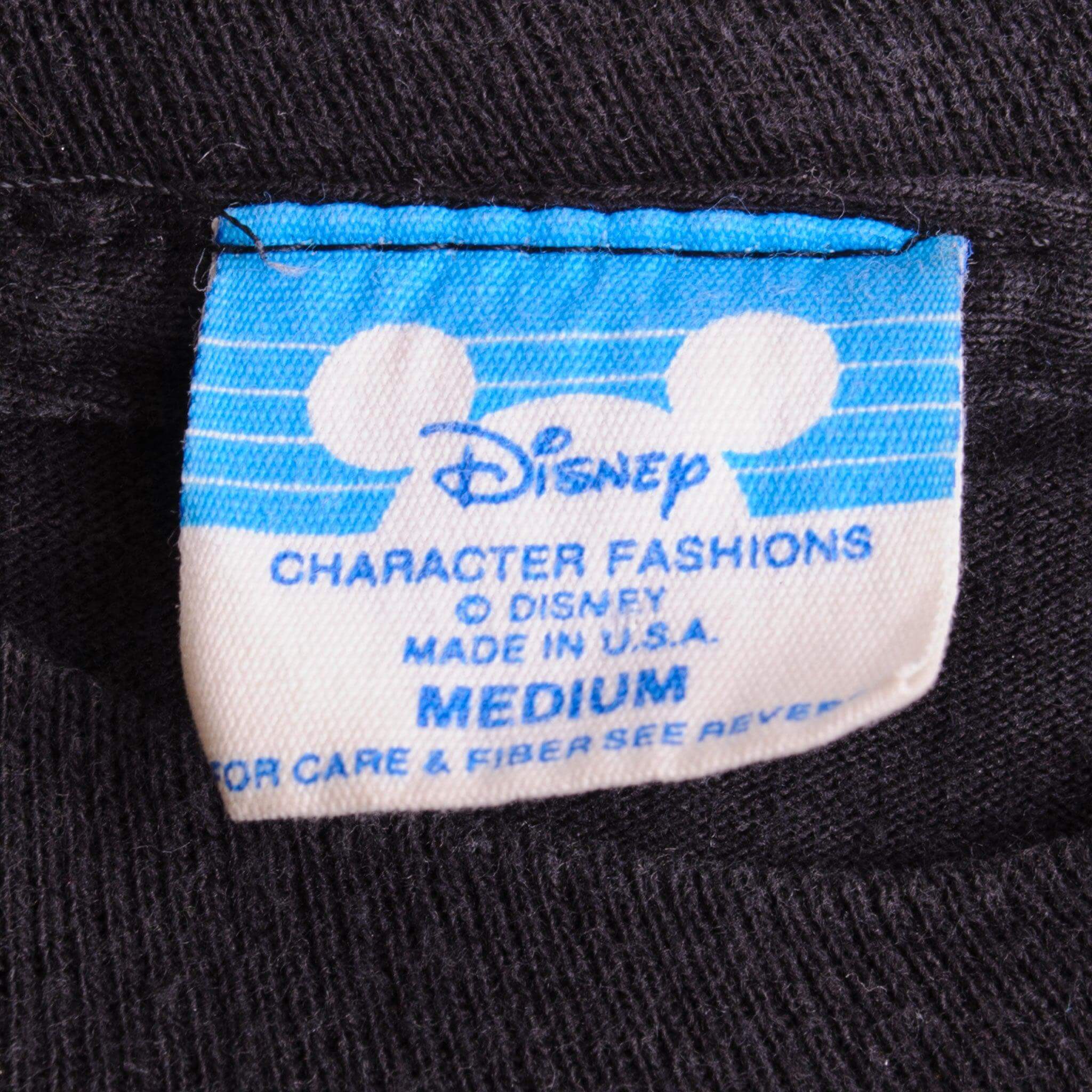 Vintage Disney Fantasia 50 Years Anniversary With Mickey Mouse As The Sorcerer Long Sleeve Tee Shirt 1990's Size Medium Made In USA.