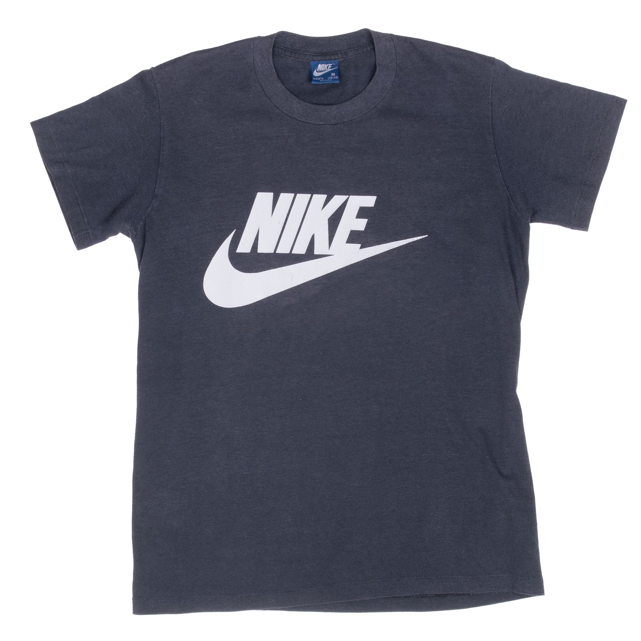 Vintage Nike Big Swoosh Black Tee Shirt 1980S Size Medium Made In Usa With Single Stitch Sleeves

Blue Label