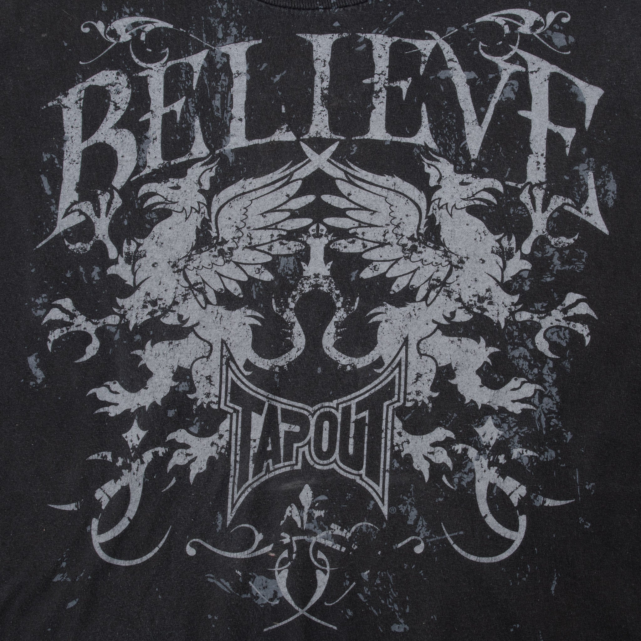 Vintage Mma Ufc Tapout Believe Tee Shirt 2000S Size XL