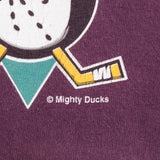 Vintage NHL Anaheim Mighty Ducks Tee Shirt 1990S Size Large Made In USA With Single Stitch