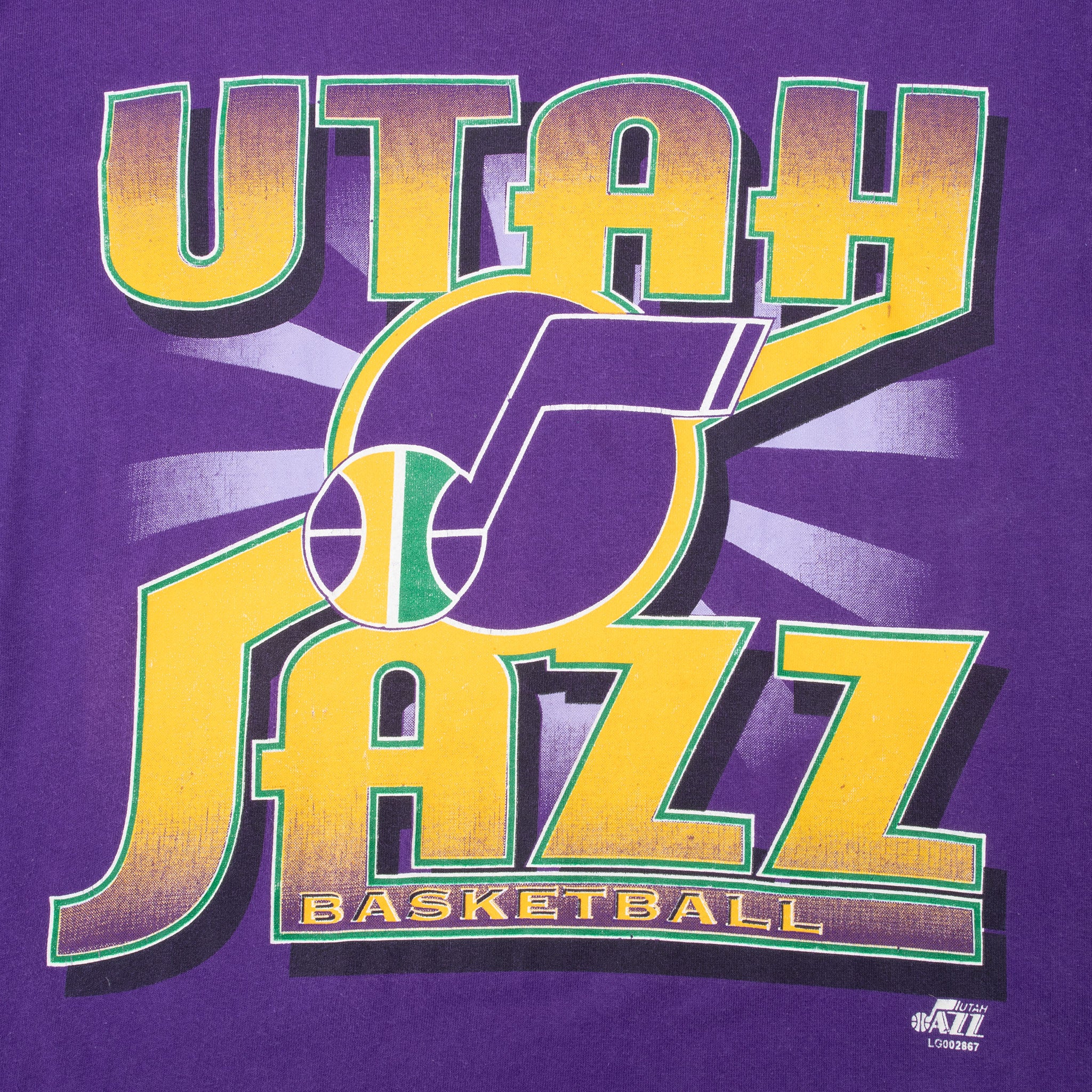 Vintage Nba Utah Jazz 1990S Tee Shirt Size Large With Single Stitch Sleeves