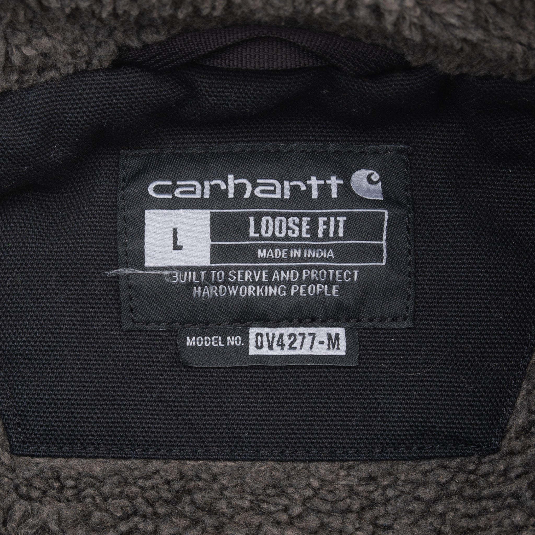 Vintage Carhartt Sherpa Lined Black Vest Jacket Size Large
