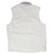 Back of beige Patagonia Synchilla fleece vest with stand collar and shoulder seam