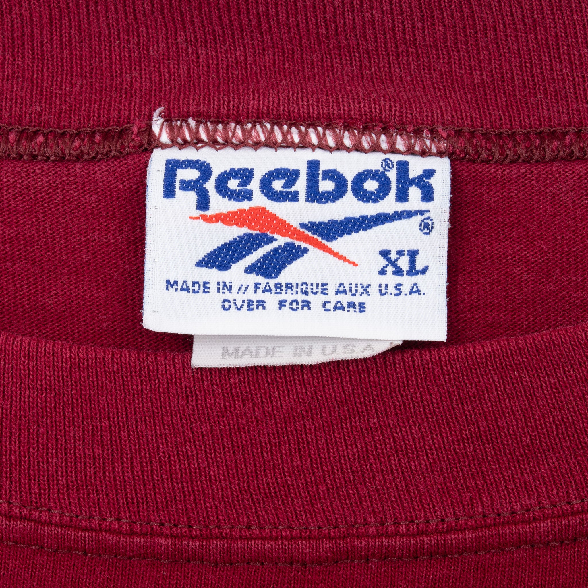 Vintage Nfl Washington Redskins Reebok Tee Shirt Size XL Made In Usa With Single Stitch Sleeves