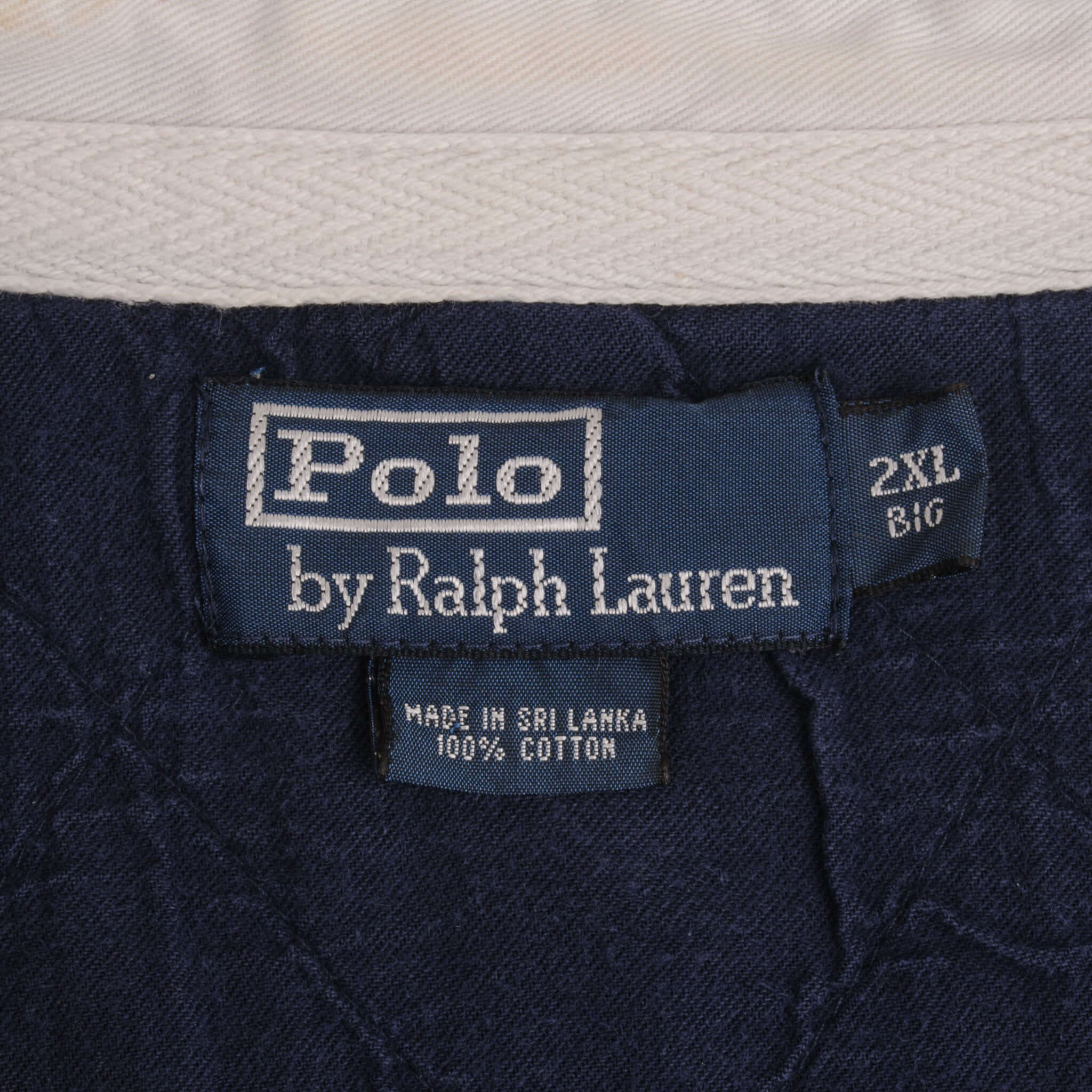 Vintage Ralph Lauren New York Blue & Green Striped Rugby Polo Shirt 1990S Size 2XL Big