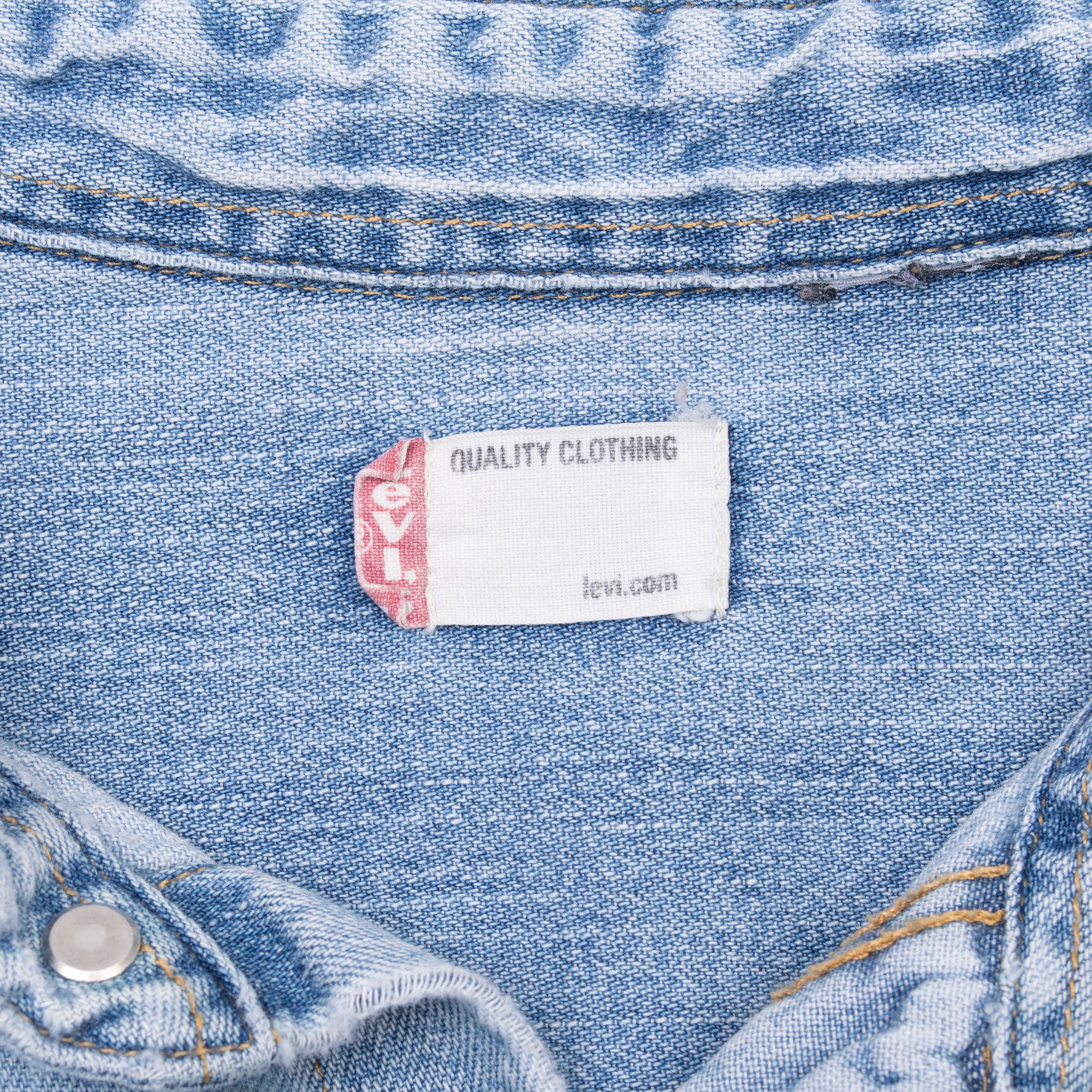 Vintage Levis Denim Short Sleeve Shirt Size XL 2000S