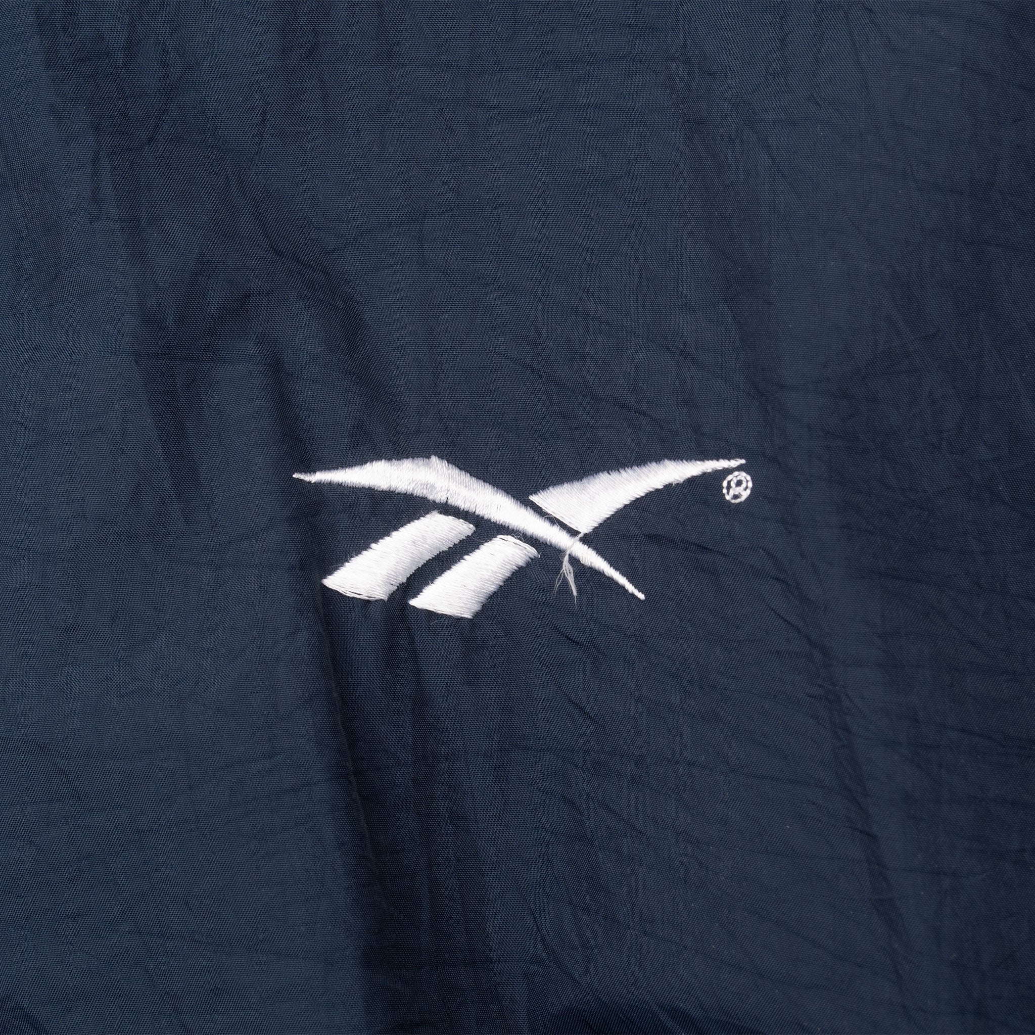 Vintage Reebok Navy Blue Windbreaker Jacket 1990S Size Large