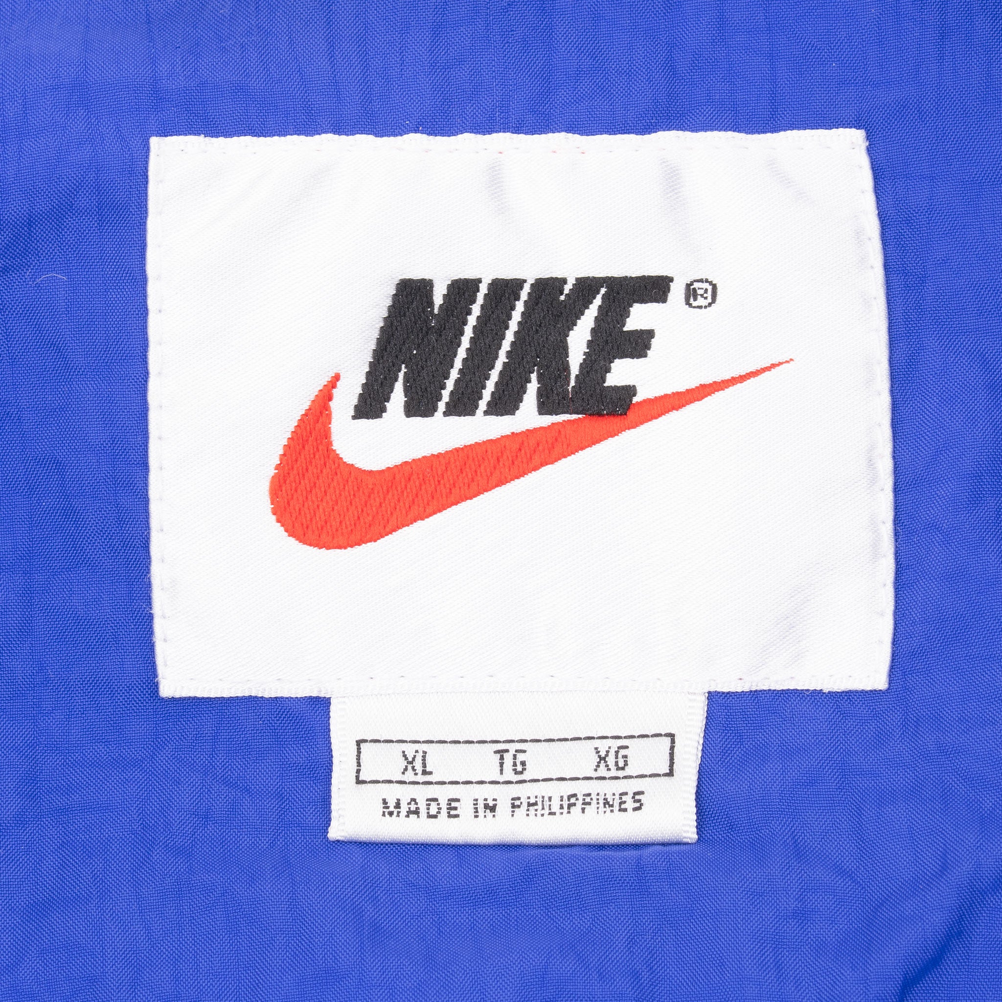 Vintage Nike Big Swoosh Navy Blue Windbreaker Jacket 1990S Size XL