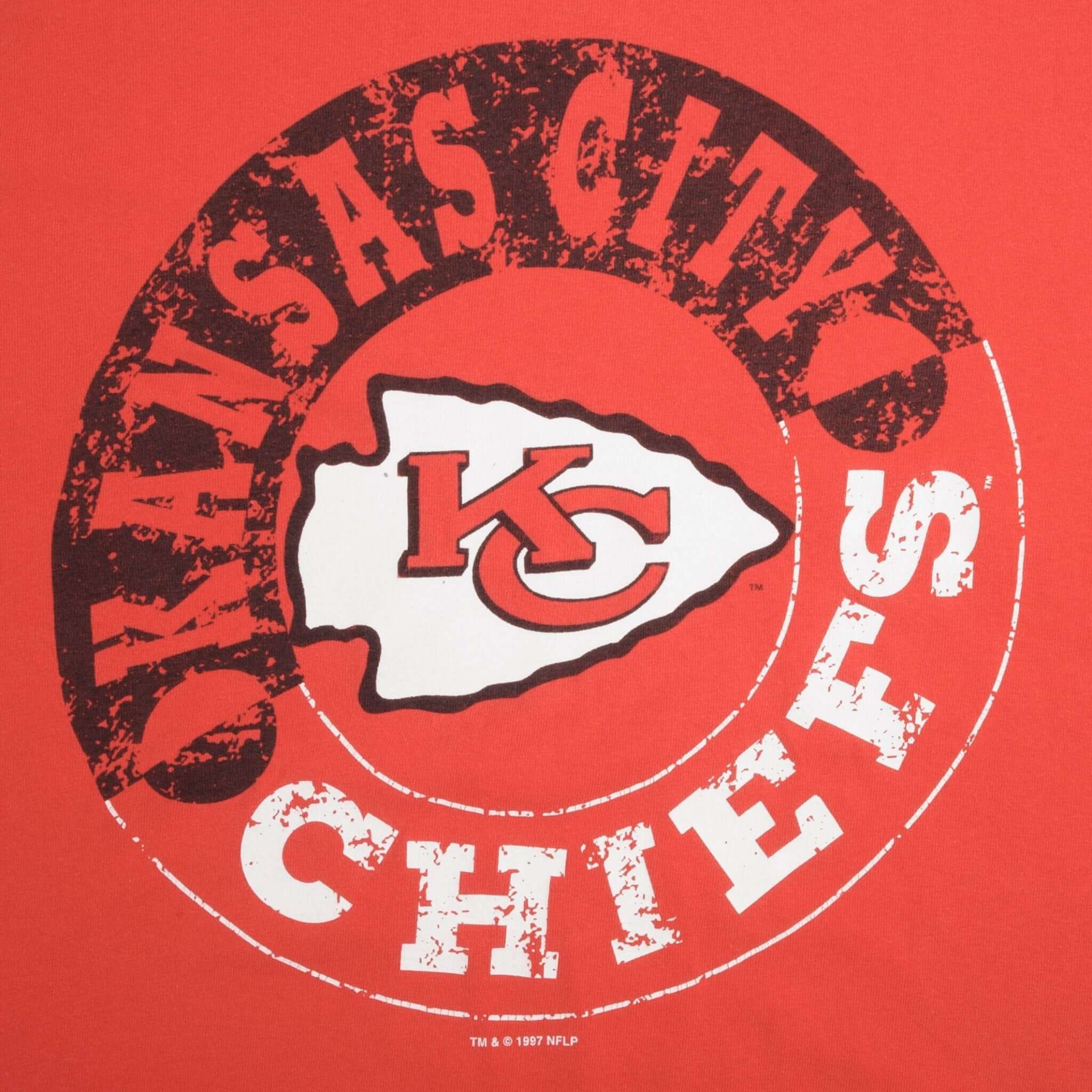 Vintage NFL Kansas City Chiefs 1997 Tee Shirt Size Large Made In USA
