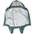 Open green Nike windbreaker showing gray interior lining and neck label