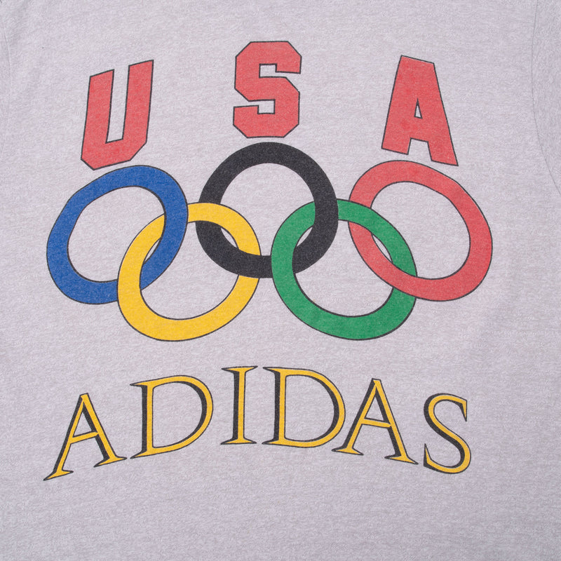 Vintage Adidas 1988 Olympic Games Seoul Korea Team Usa Tee Shirt Size Small Made In Usa