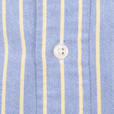 Vintage Ralph Lauren Blue And Yellow Stripped Shirt 1990S Size Medium